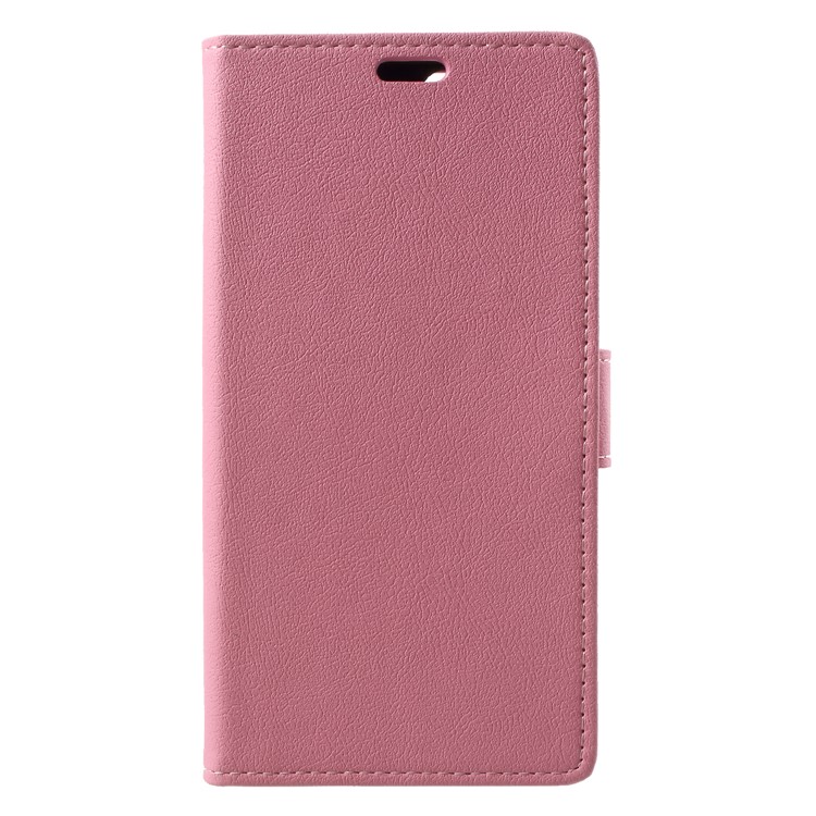 Wallet Stand Magnetic Flip Leather Phone Casing for Huawei Honor 7A (with Fingerprint Sensor)/Honor 7A Pro/Enjoy 8e - Pink-1