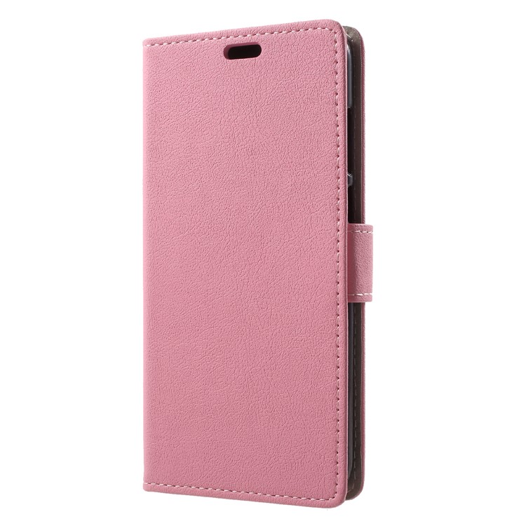Wallet Stand Magnetic Flip Leather Phone Casing for Huawei Honor 7A (with Fingerprint Sensor)/Honor 7A Pro/Enjoy 8e - Pink-3