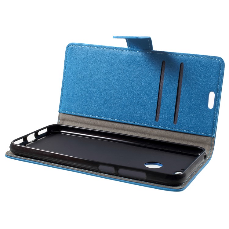 Wallet Stand Magnetic Flip Leather Mobile Phone Case for Huawei Honor 7A (with Fingerprint Sensor)/Honor 7A Pro/Enjoy 8e - Blue-5
