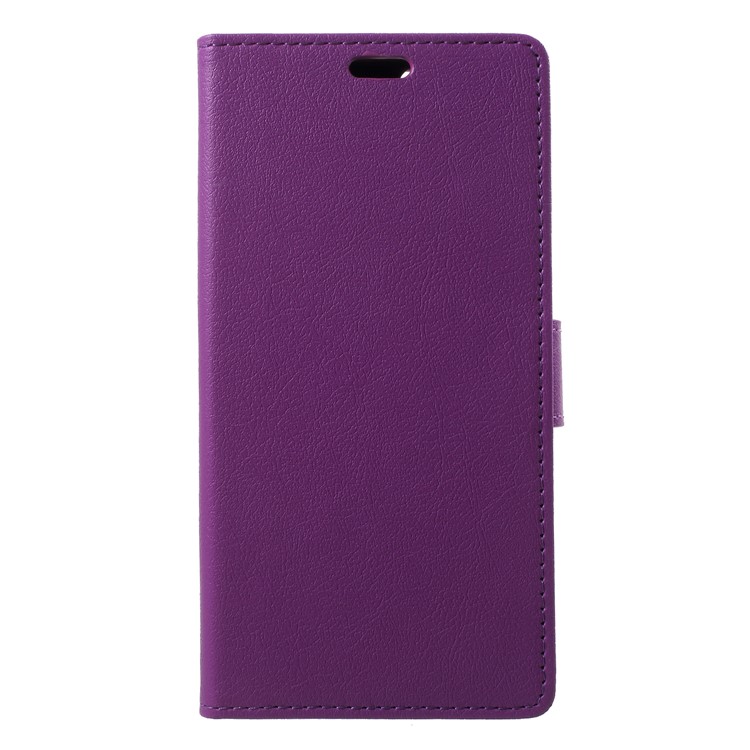 Wallet Stand Magnetic Flip Leather Cell Phone Case for Huawei Honor 7A (with Fingerprint Sensor)/Honor 7A Pro/Enjoy 8e - Purple-1