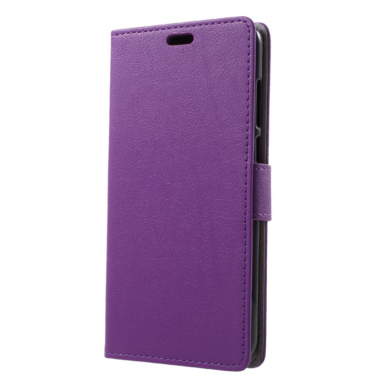 Wallet Stand Magnetic Flip Leather Cell Phone Case for Huawei Honor 7A (with Fingerprint Sensor)/Honor 7A Pro/Enjoy 8e - Purple-3
