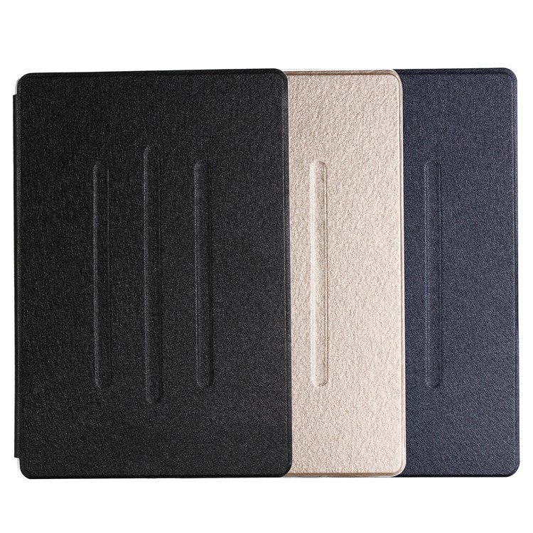 Silk Texture Leather Stand Case for Huawei MediaPad M5 10 / M5 10 (Pro) - Black-12