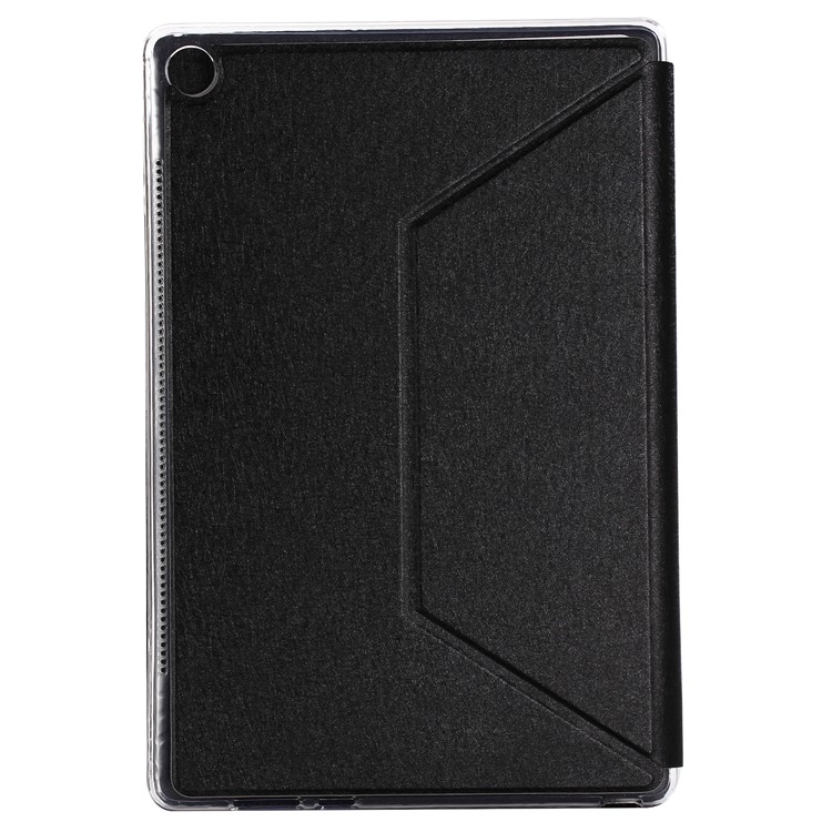 Silk Texture Leather Stand Case for Huawei MediaPad M5 10 / M5 10 (Pro) - Black-3