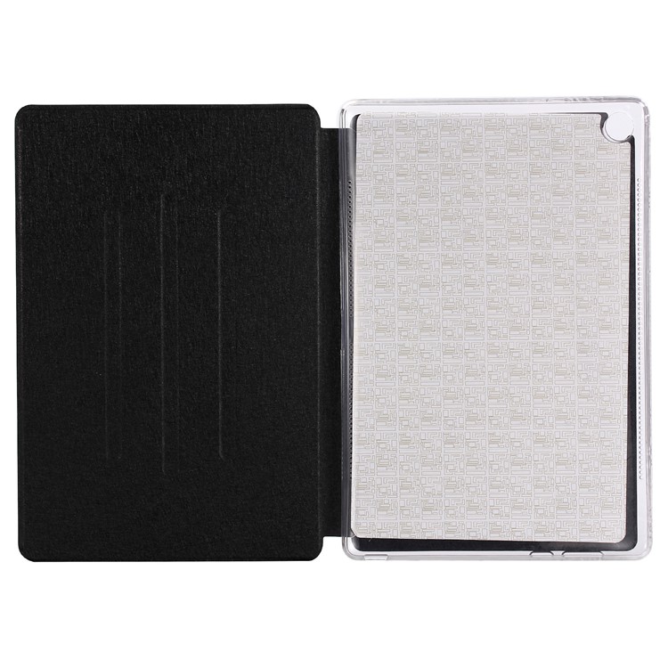 Silk Texture Leather Stand Case for Huawei MediaPad M5 10 / M5 10 (Pro) - Black-6