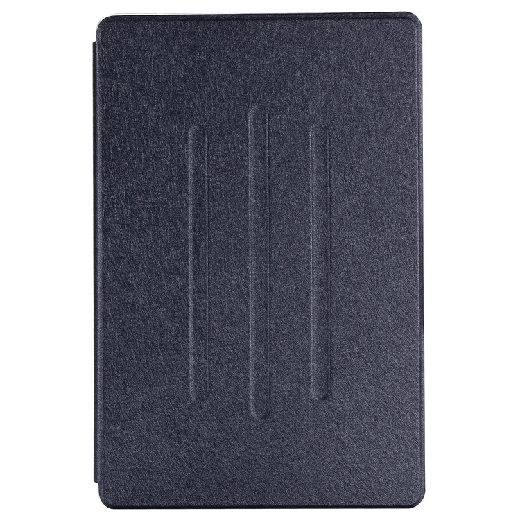 Silk Texture PU Leather Stand Case for Huawei MediaPad M5 10 / M5 10 (Pro) - Dark Blue-1