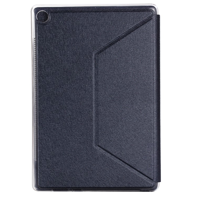 Silk Texture PU Leather Stand Case for Huawei MediaPad M5 10 / M5 10 (Pro) - Dark Blue-2