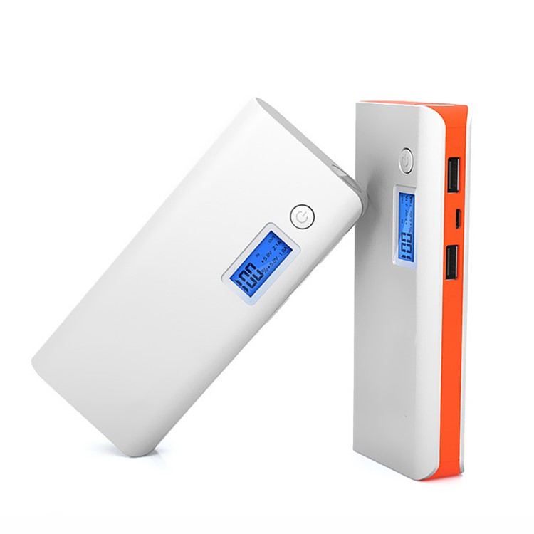 Dual-port 8000mAh 2.1A Portable External Power Bank with LCD Display - Orange-2