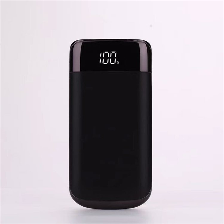 Y10 8000mAh Dual USB Portable LED Display Power Bank with Flashlight for iPhone iPad Samsung etc. - Black-2