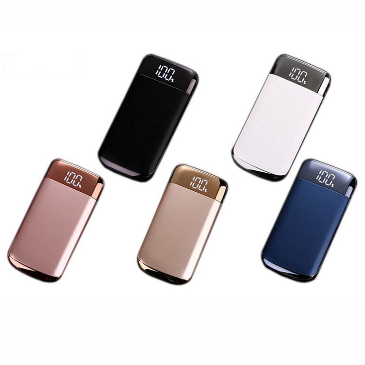 Y10 8000mAh Dual USB Portable LED Display Power Bank with Flashlight for iPhone iPad Samsung etc. - Black-3