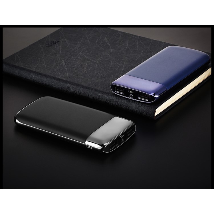 Y10 8000mAh Dual USB Portable LED Display Power Bank with Flashlight for iPhone iPad Samsung etc. - Black-5