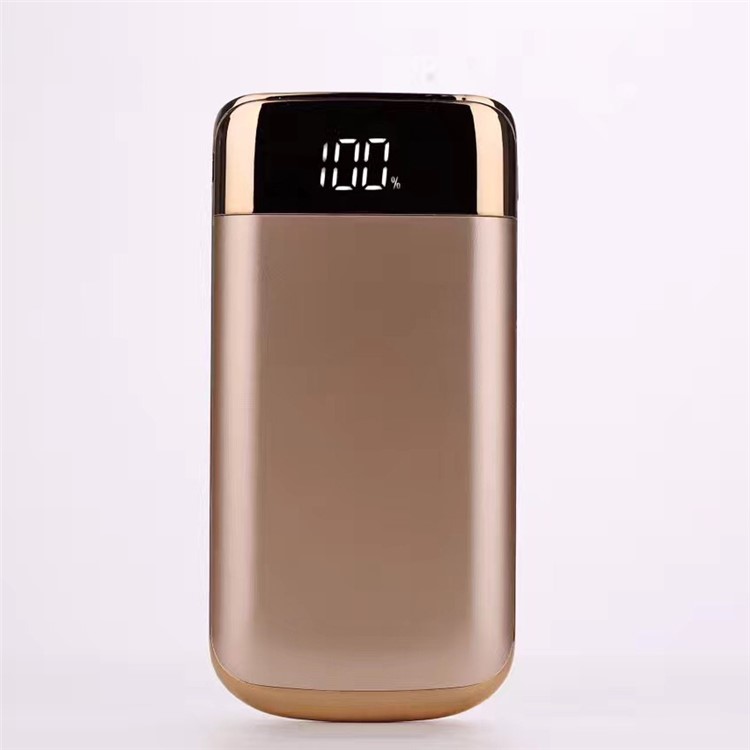 Y10 8000mAh Dual USB Power Bank Portable Digital LED Display Charger for iPhone iPad Samsung etc. - Gold-2