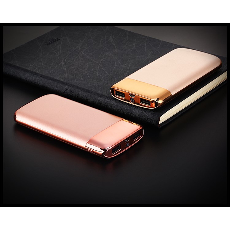 Y10 8000mAh Dual USB Power Bank Portable Digital LED Display Charger for iPhone iPad Samsung etc. - Gold-3