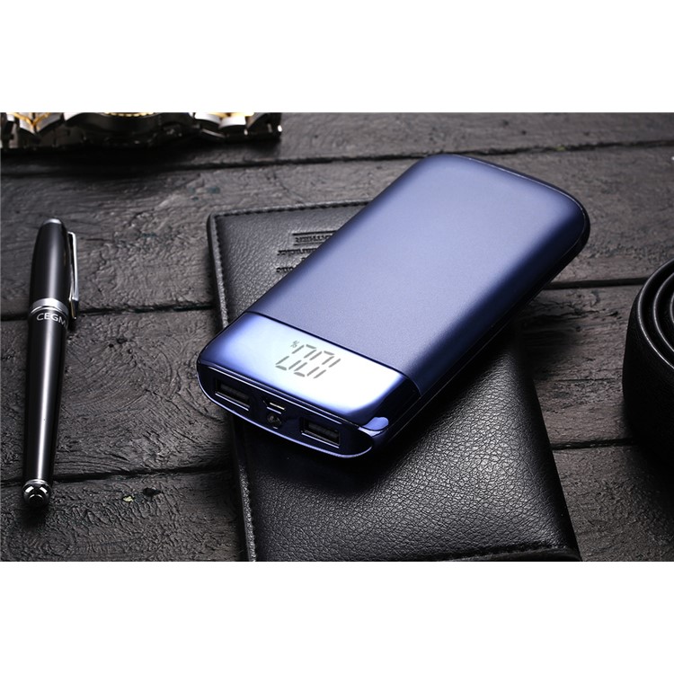 Y10 Dual USB Portable LED Display 8000mAh Power Bank with Flashlight for iPhone iPad Samsung etc. - Dark Blue-5