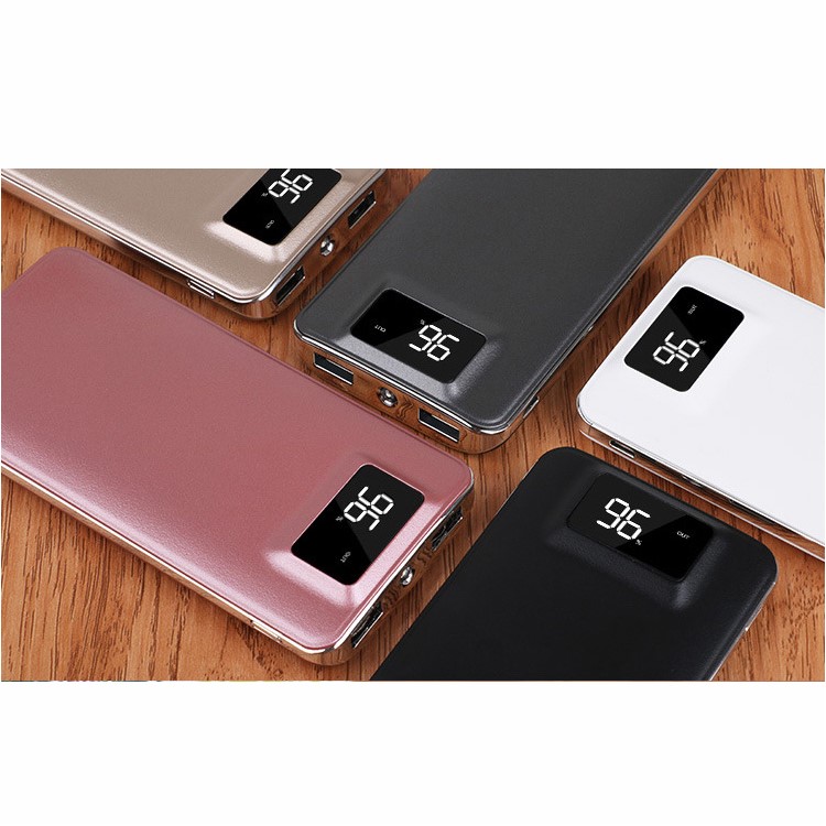 T13 8000mAh Dual USB Outputs Power Bank with LED Display for Smart Phones and Tablets - Black-4