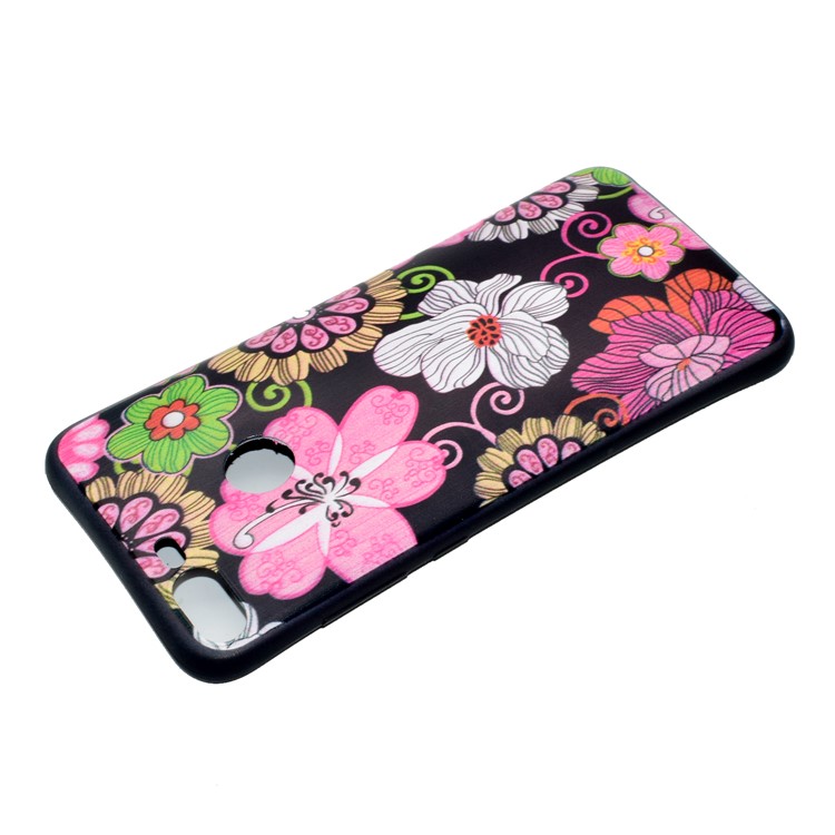 Patterned Printing Soft TPU Phone Cover for Huawei Honor 9 Lite/9 Youth Edition - Colorful Flower-4