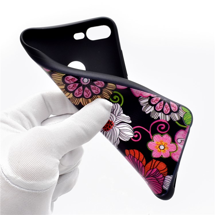Patterned Printing Soft TPU Phone Cover for Huawei Honor 9 Lite/9 Youth Edition - Colorful Flower-5