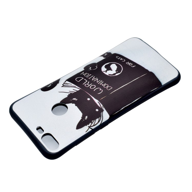 Patterned Printing Soft TPU Phone Shell for Huawei Honor 9 Lite/9 Youth Edition - Cat Reading Book-4