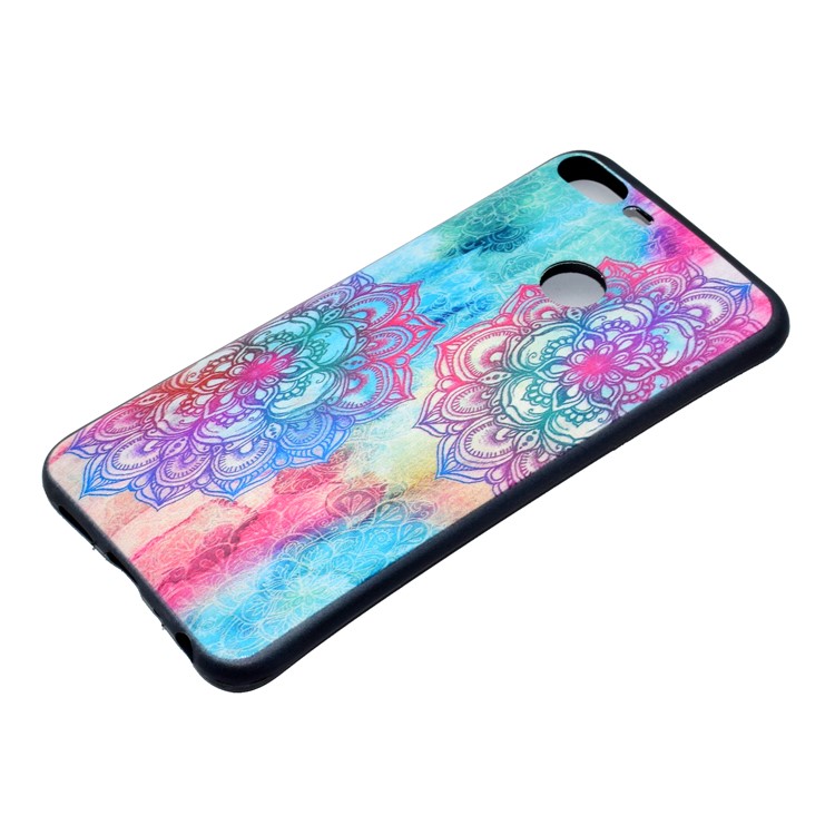 Patterned Printing Soft TPU Phone Casing for Huawei Honor 9 Lite/9 Youth Edition - Mandala Pattern-3