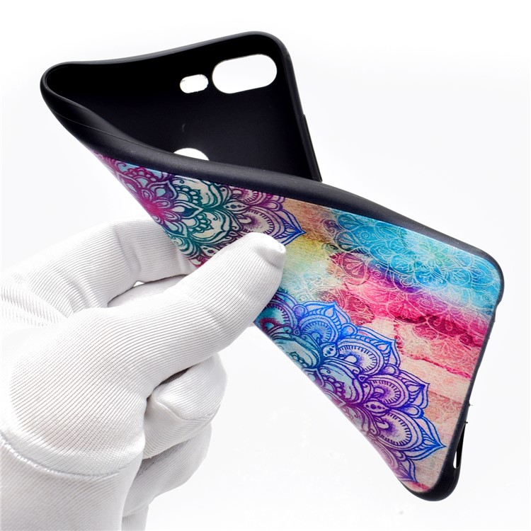 Patterned Printing Soft TPU Phone Casing for Huawei Honor 9 Lite/9 Youth Edition - Mandala Pattern-5