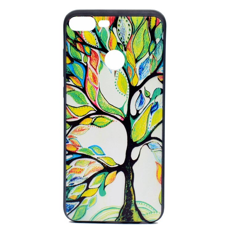Patterned Printing Soft TPU Mobile Phone Case for Huawei Honor 9 Lite/9 Youth Edition - Tree with Colorful Leaves-2