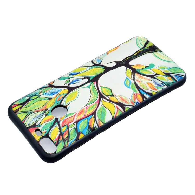 Patterned Printing Soft TPU Mobile Phone Case for Huawei Honor 9 Lite/9 Youth Edition - Tree with Colorful Leaves-4