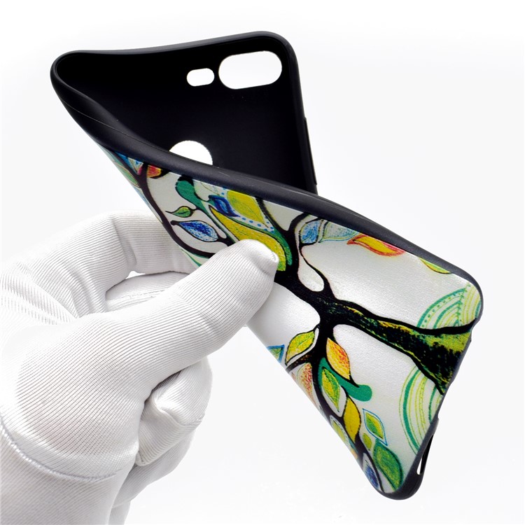 Patterned Printing Soft TPU Mobile Phone Case for Huawei Honor 9 Lite/9 Youth Edition - Tree with Colorful Leaves-5