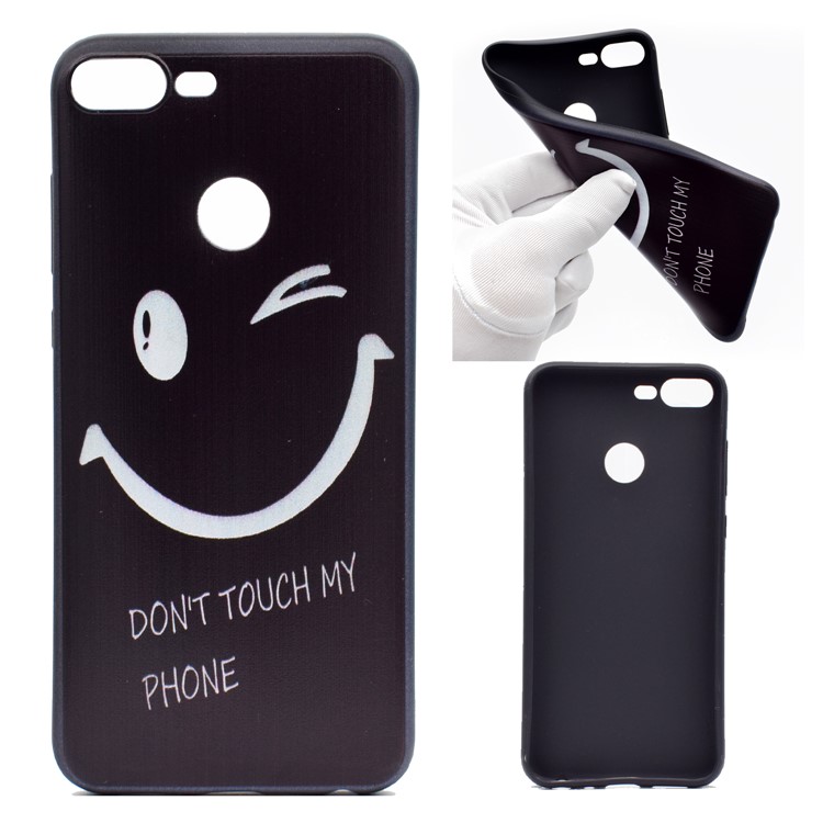 Patterned Printing Soft TPU Protective Case for Huawei Honor 9 Lite/9 Youth Edition - Smile Face-1