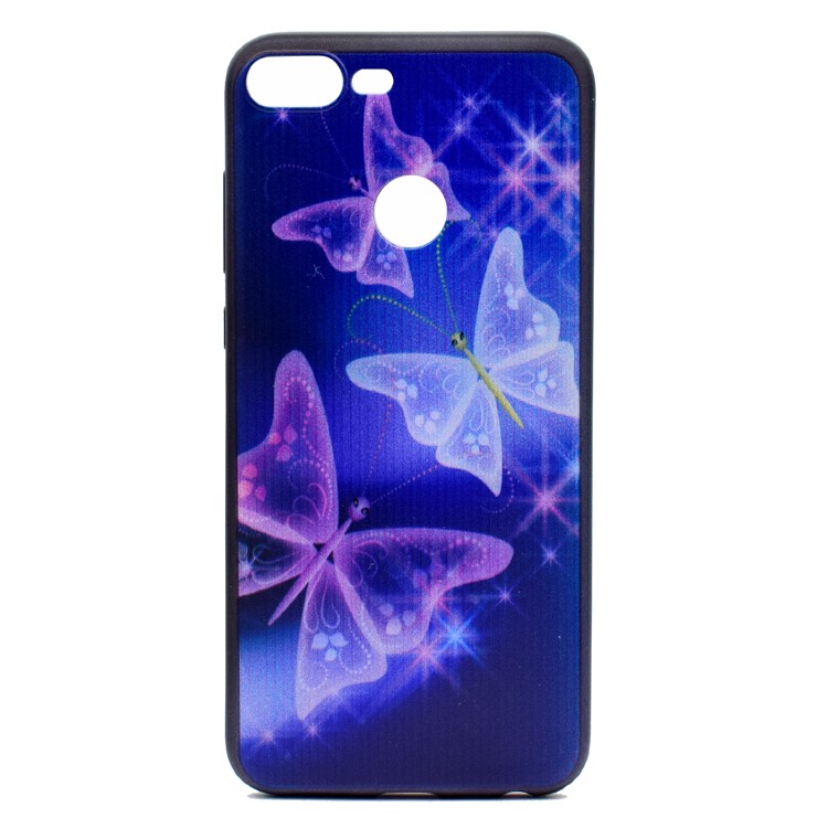 Patterned Printing Soft TPU Back Case for Huawei Honor 9 Lite/9 Youth Edition - Glitter Butterflies-2