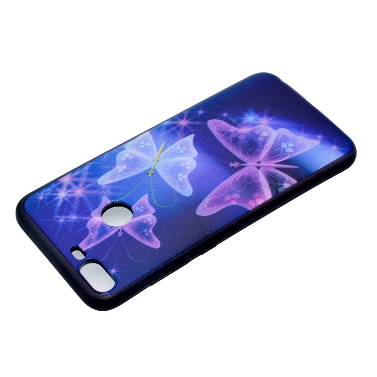 Patterned Printing Soft TPU Back Case for Huawei Honor 9 Lite/9 Youth Edition - Glitter Butterflies-4