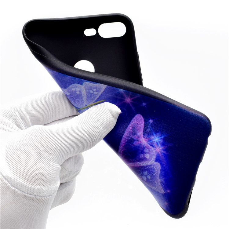 Patterned Printing Soft TPU Back Case for Huawei Honor 9 Lite/9 Youth Edition - Glitter Butterflies-5