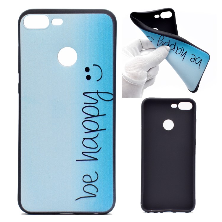 Patterned Printing Soft TPU Back Cover for Huawei Honor 9 Lite/9 Youth Edition - Be Happy-1