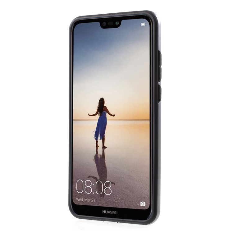 Brushed PC + TPU Hybrid Back Shell for Huawei P20 - Grey-2