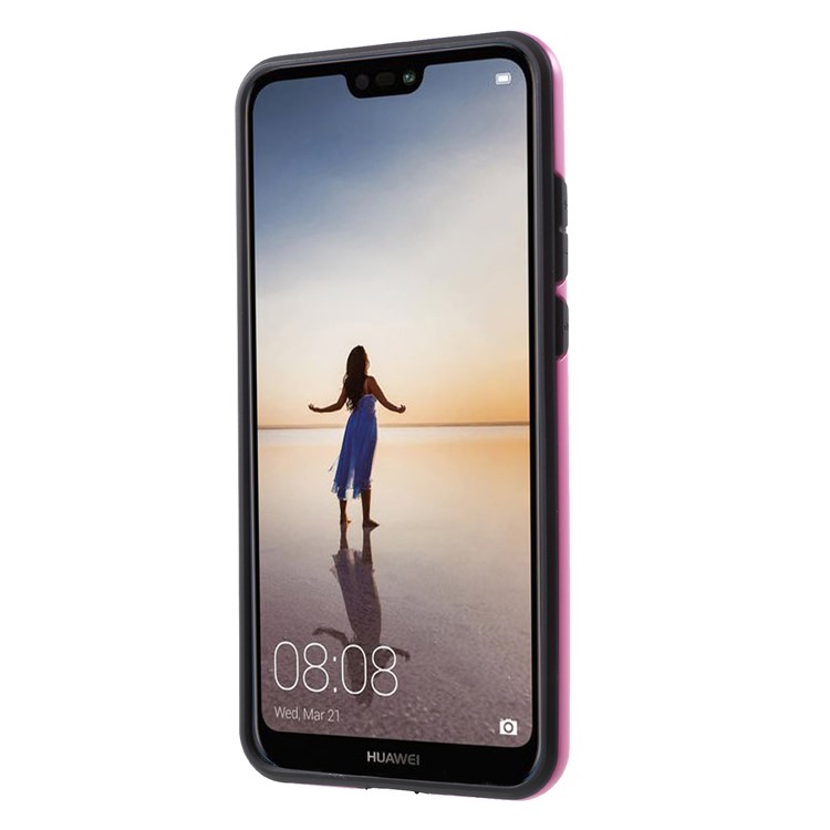 Brushed PC + TPU Combo Phone Case for Huawei P20 - Rose-2