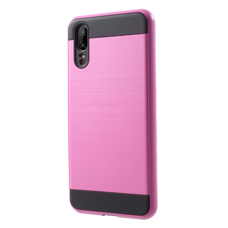 Brushed PC + TPU Combo Phone Case for Huawei P20 - Rose-3