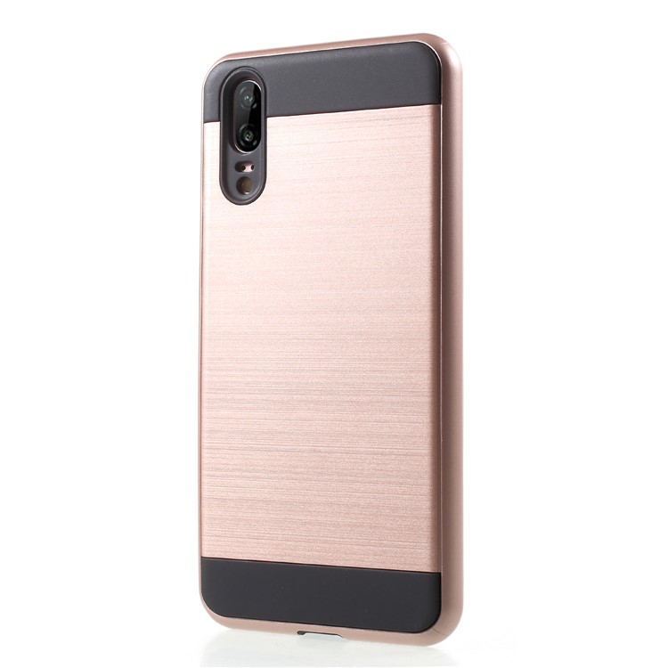 Brushed PC + TPU Combo Phone Cover for Huawei P20 - Rose Gold-3