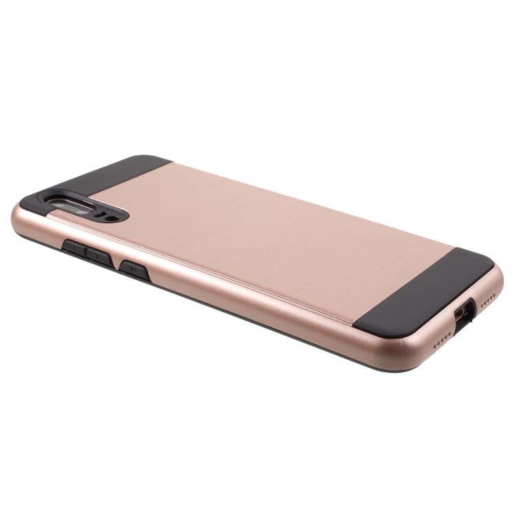 Brushed PC + TPU Combo Phone Cover for Huawei P20 - Rose Gold-4