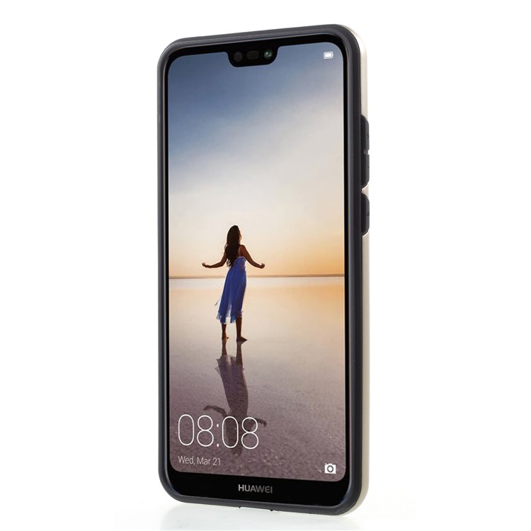 Brushed PC + TPU Combo Phone Shell for Huawei P20 - Gold-2