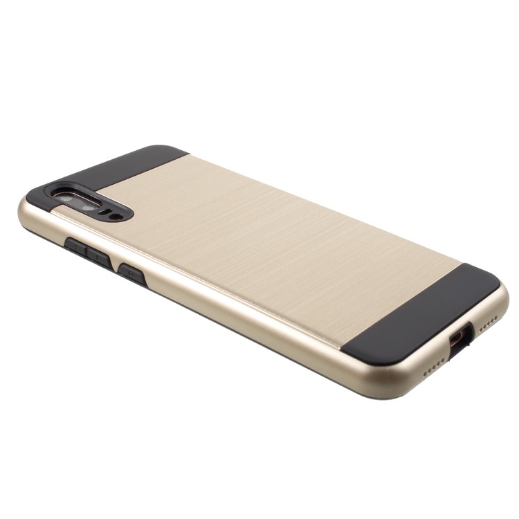 Brushed PC + TPU Combo Phone Shell for Huawei P20 - Gold-4