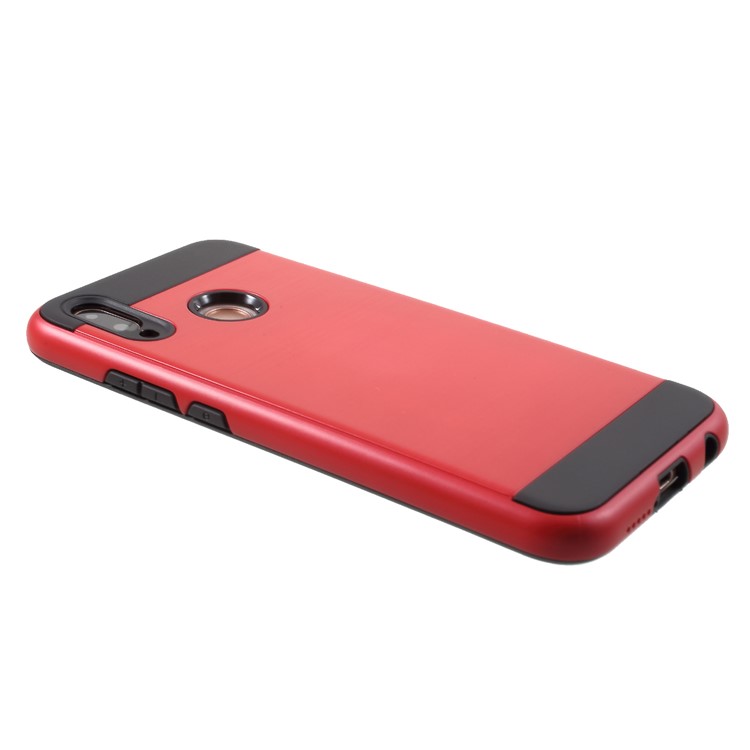 Brushed PC + TPU Hybrid Phone Case for Huawei P20 Lite / Nova 3e - Red-3