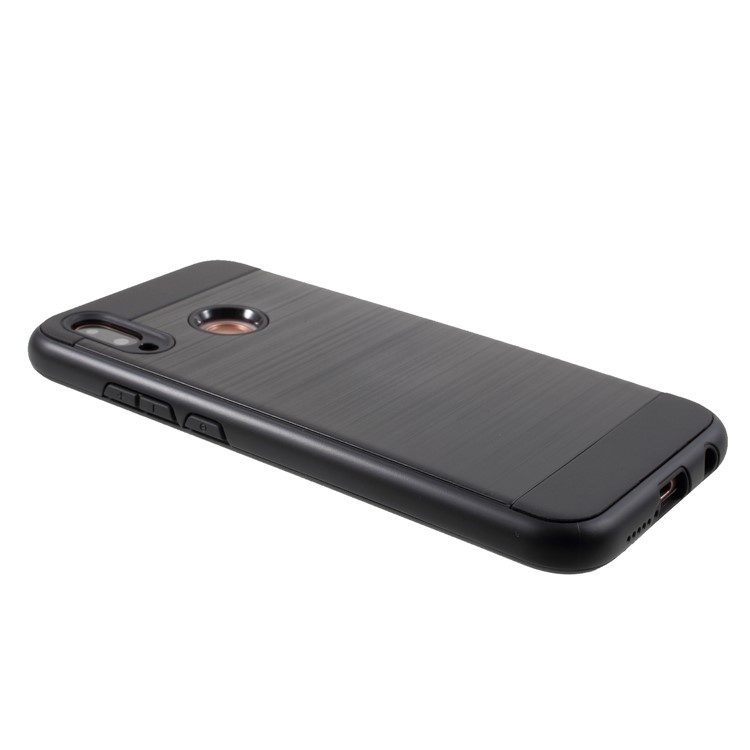 Brushed PC + TPU Hybrid Phone Cover for Huawei P20 Lite / Nova 3e - Black-4
