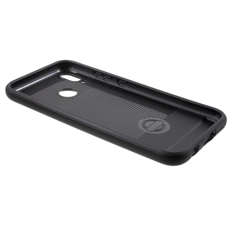 Brushed PC + TPU Hybrid Phone Cover for Huawei P20 Lite / Nova 3e - Black-6