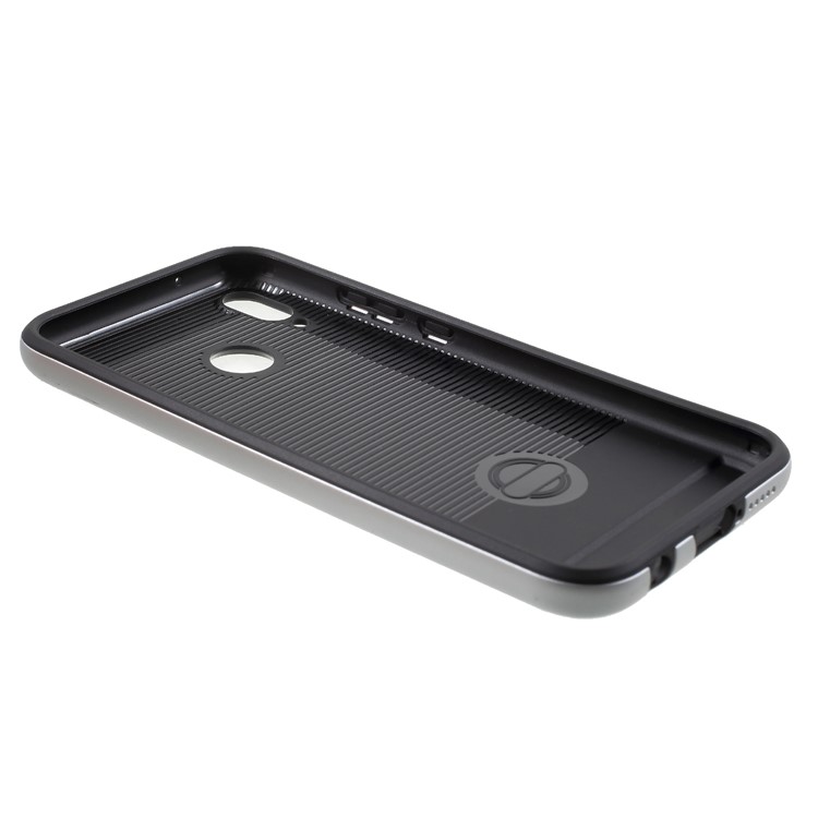 Brushed PC + TPU Hybrid Mobile Case for Huawei P20 Lite / Nova 3e - Silver-5