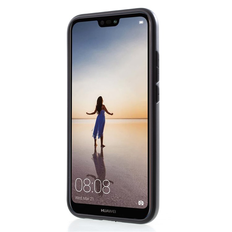 Brushed PC + TPU Hybrid Mobile Cover for Huawei P20 Lite / Nova 3e - Grey-2