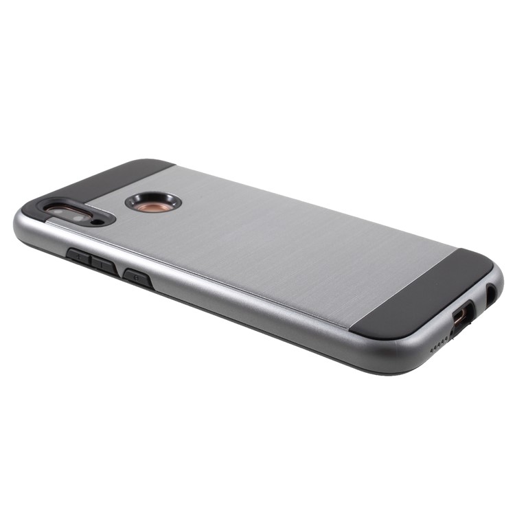 Brushed PC + TPU Hybrid Mobile Cover for Huawei P20 Lite / Nova 3e - Grey-4