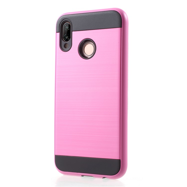 Brushed PC + TPU Hybrid Mobile Shell for Huawei P20 Lite / Nova 3e - Rose-3