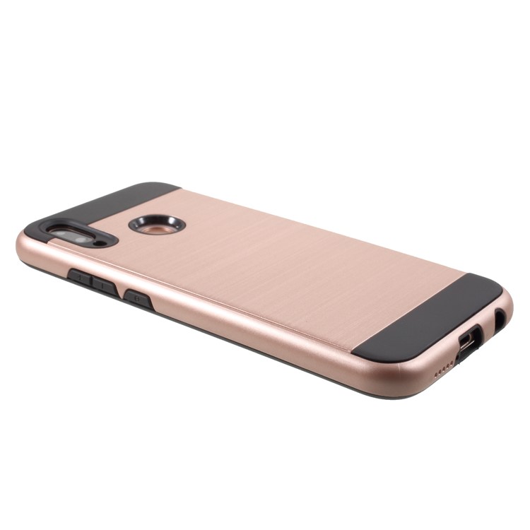 Brushed PC + TPU Hybrid Cell Phone Case for Huawei P20 Lite / Nova 3e - Rose Gold-4