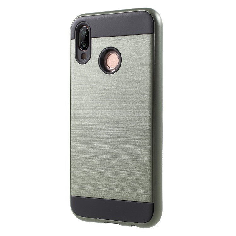 Brushed PC + TPU Combo Mobile Phone Case for Huawei P20 Lite / Nova 3e - Army Green-3