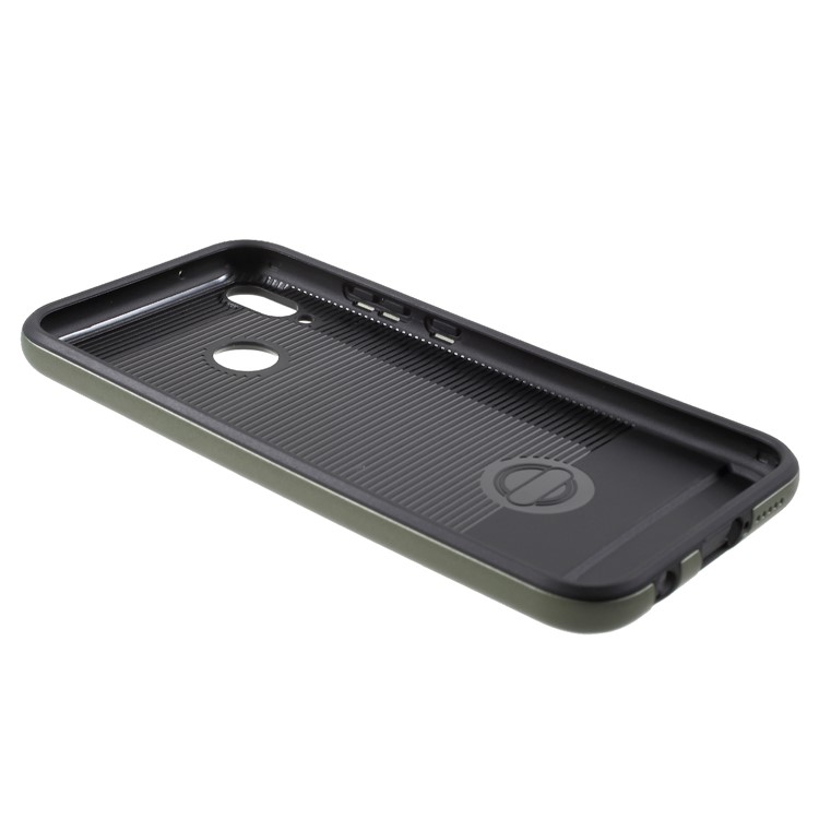 Brushed PC + TPU Combo Mobile Phone Case for Huawei P20 Lite / Nova 3e - Army Green-5