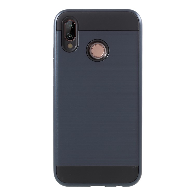 Brushed PC + TPU Combo Mobile Phone Cover Shell for Huawei P20 Lite / Nova 3e - Dark Blue-1