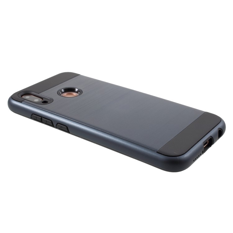 Brushed PC + TPU Combo Mobile Phone Cover Shell for Huawei P20 Lite / Nova 3e - Dark Blue-4